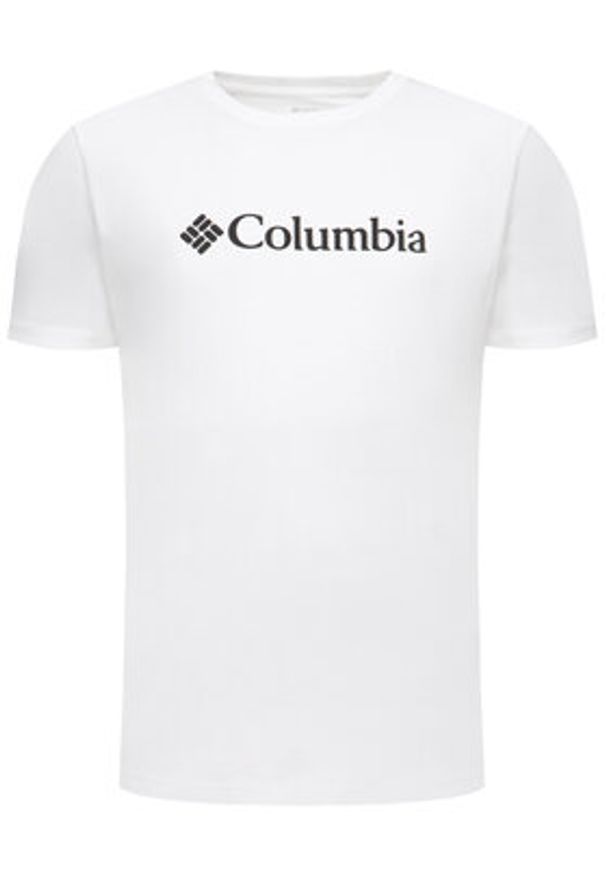 columbia - Columbia T-Shirt Csc Basic Logo 1680053 Biały Regular Fit. Kolor: biały. Materiał: bawełna