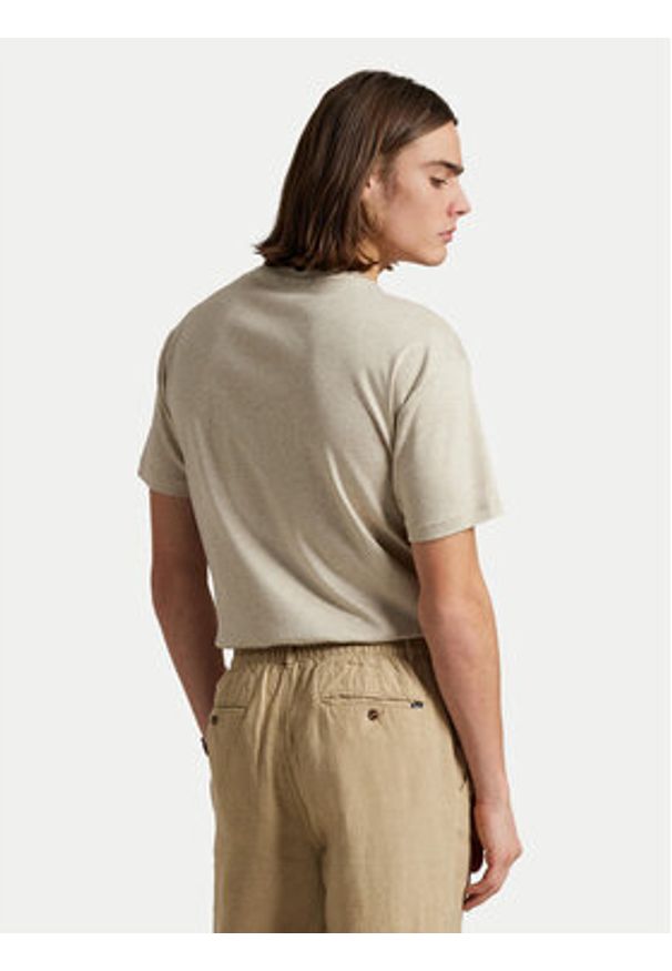 Polo Ralph Lauren T-Shirt 710740727030 Beżowy. Typ kołnierza: polo. Kolor: beżowy. Materiał: bawełna