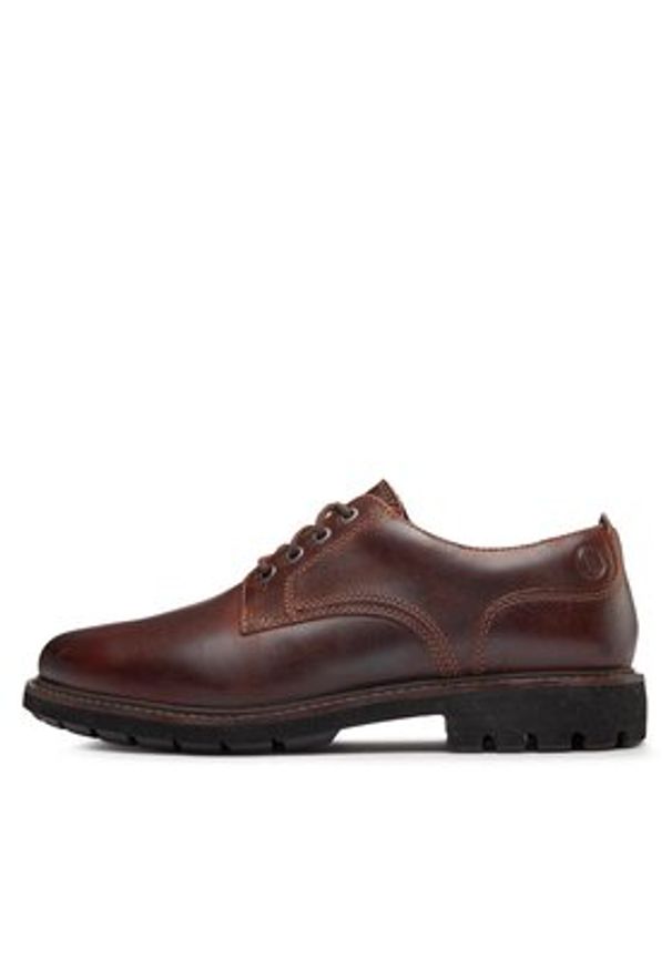 Clarks Półbuty Batcombe Tie 261734367 Brązowy. Kolor: brązowy. Materiał: skóra