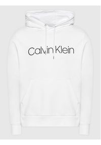 Calvin Klein Bluza Logo K10K104060 Biały Regular Fit. Kolor: biały. Materiał: bawełna