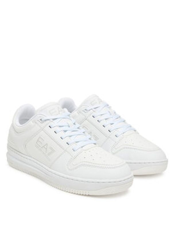 EA7 Emporio Armani Sneakersy 7X000345 AF11988 MZ038 Biały. Kolor: biały. Materiał: skóra