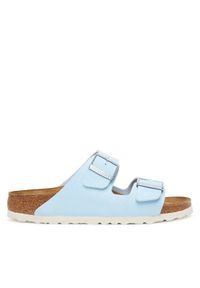 Birkenstock Klapki Arizona 1030896 Błękitny. Kolor: niebieski. Materiał: skóra