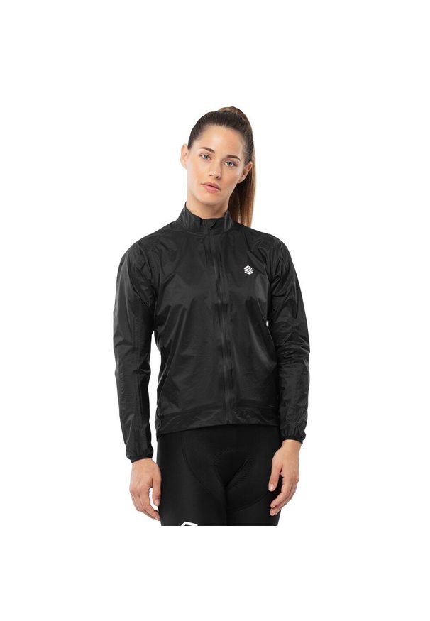 SIROKO - Kurtka przeciwdeszczowa kolarska damska J2 Troumouse. Kolor: czarny. Materiał: nylon. Sport: kolarstwo