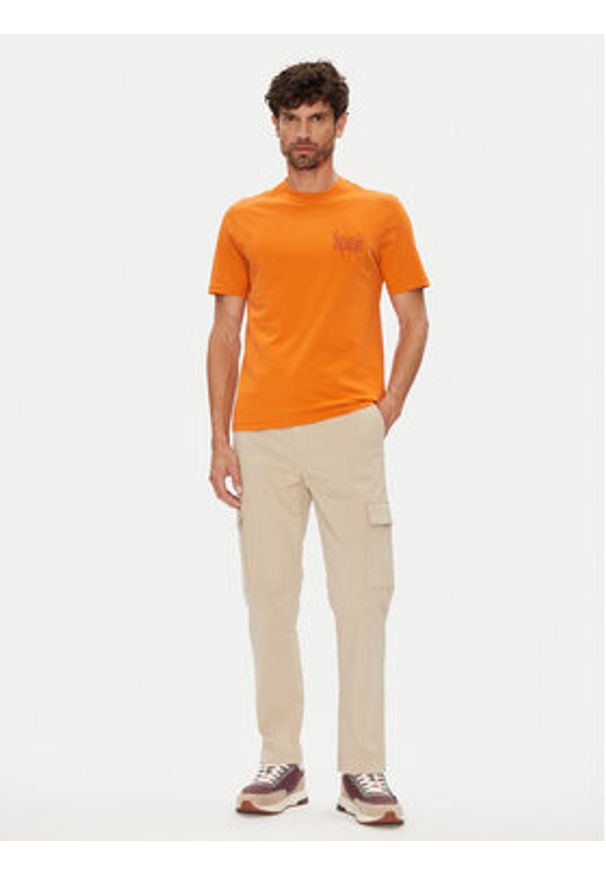 Napapijri T-Shirt S-Turrach NP0A893U Pomarańczowy Regular Fit. Kolor: pomarańczowy. Materiał: bawełna