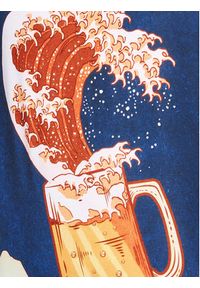 Mr. GUGU & Miss GO T-Shirt Unisex Kanagawa Beer Kolorowy Regular Fit. Materiał: syntetyk. Wzór: kolorowy