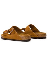 Birkenstock Klapki Arizona Bs 1009526 Brązowy. Kolor: brązowy. Materiał: skóra, zamsz