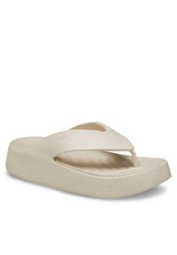 Crocs Japonki Getaway Platform Flip 209410 Beżowy. Kolor: beżowy. Obcas: na platformie #6