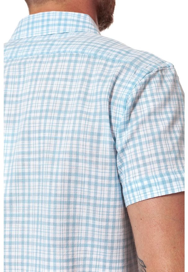 Wrangler - KOSZULA WRANGLER SS 1PKT SHIRT CERULEAN W5881OPVT 112129597. Materiał: bawełna. Styl: klasyczny