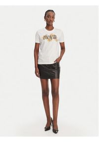 Versace Jeans Couture T-Shirt 80HAHE02 CJ00E Biały Regular Fit. Kolor: biały. Materiał: bawełna #3