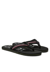 TOMMY HILFIGER - Tommy Hilfiger Japonki Web Beach Sandal FM0FM05340 Czarny. Kolor: czarny. Materiał: materiał #4