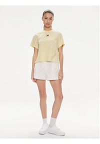 Tommy Jeans T-Shirt Badge DW0DW17391 Żółty Boxy Fit. Kolor: żółty. Materiał: syntetyk #5