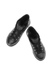Big-Star - Czarne Sneakersy Big Star Modne Buty Damskie. Okazja: na co dzień. Kolor: czarny. Materiał: materiał. Szerokość cholewki: normalna #3