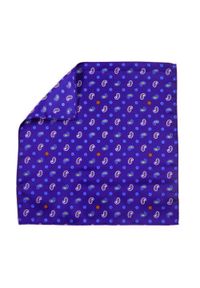 Modini - Niebieska poszetka - biało błękitny paisley E10. Kolor: biały, wielokolorowy, niebieski. Materiał: tkanina. Wzór: paisley #1