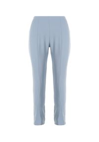 Born2be - Jasnoniebieskie Spodnie Cygaretki Phalalphia. Kolor: niebieski. Długość: długie. Wzór: aplikacja #4