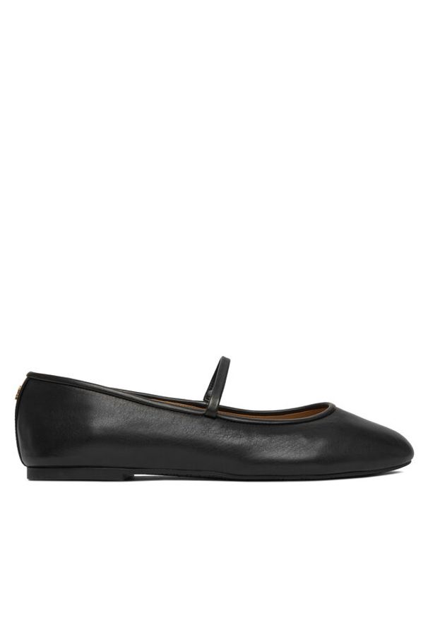 Lauren Ralph Lauren - LAUREN RALPH LAUREN Baleriny Jayna 802977874001 Czarny. Kolor: czarny. Materiał: skóra