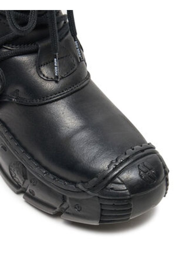 NEW ROCK Glany M-IMPACT013-S1 Czarny. Kolor: czarny. Materiał: skóra. Styl: rockowy