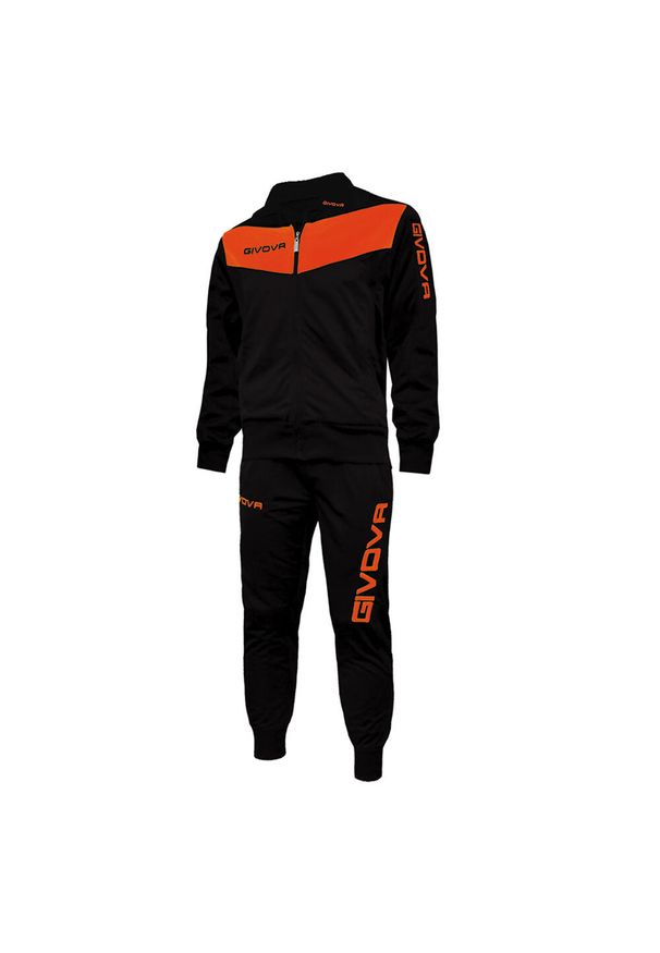 Givova - Dres Męski Tuta Visa. Kolor: żółty, czarny, wielokolorowy, pomarańczowy. Materiał: dresówka