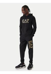 EA7 Emporio Armani Spodnie dresowe 7M001415 AF22266 MC004 Czarny Regular Fit. Kolor: czarny. Materiał: bawełna #4