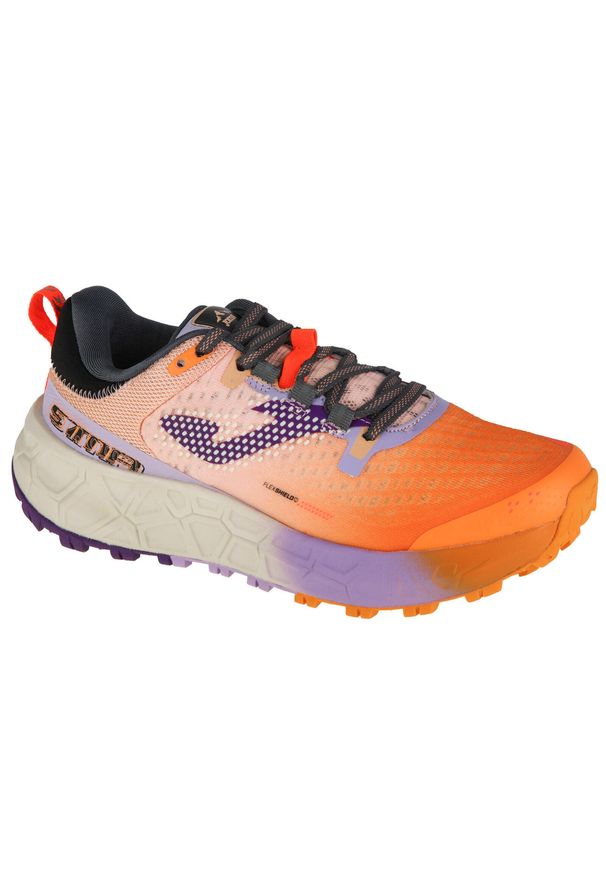 Buty do biegania damskie Joma Sima trailowe treningowe lekkie z amortyzacją. Kolor: pomarańczowy, wielokolorowy, żółty, fioletowy