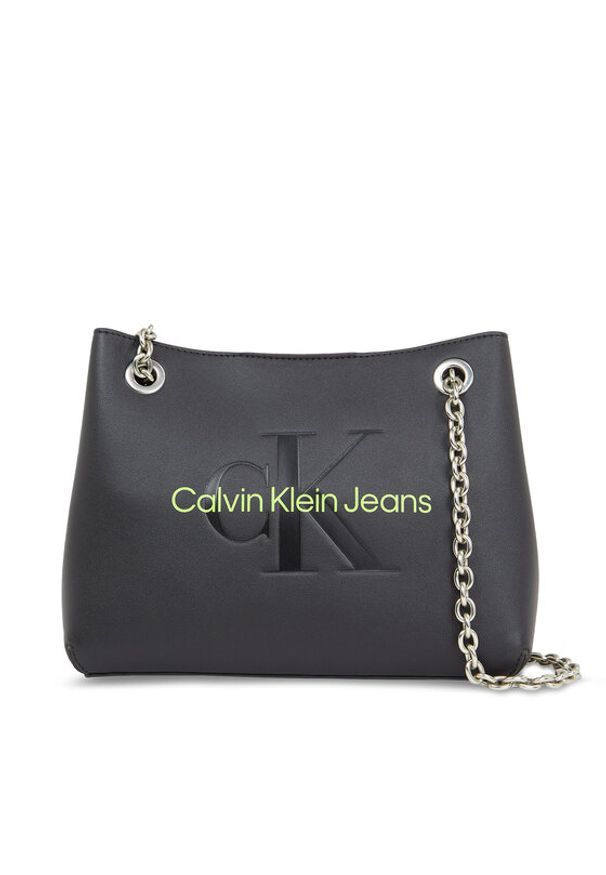 Calvin Klein Jeans Torebka Sculpted Shoulder Bag24 Mono K60K607831 Czarny. Kolor: czarny. Materiał: skórzane