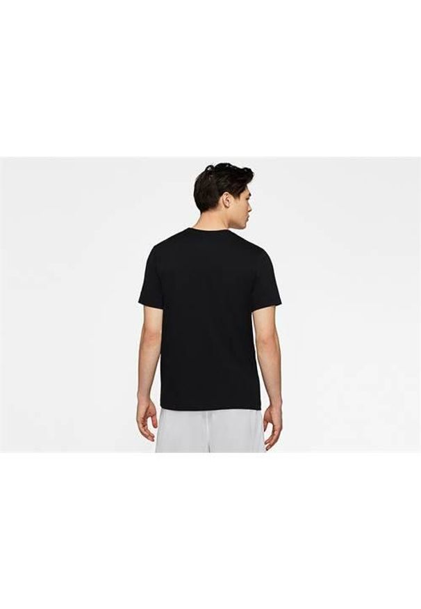 Koszulka sportowa męska Nike Air Jordan Crew. Kolor: czarny. Materiał: bawełna. Długość rękawa: krótki rękaw. Długość: krótkie. Sport: fitness