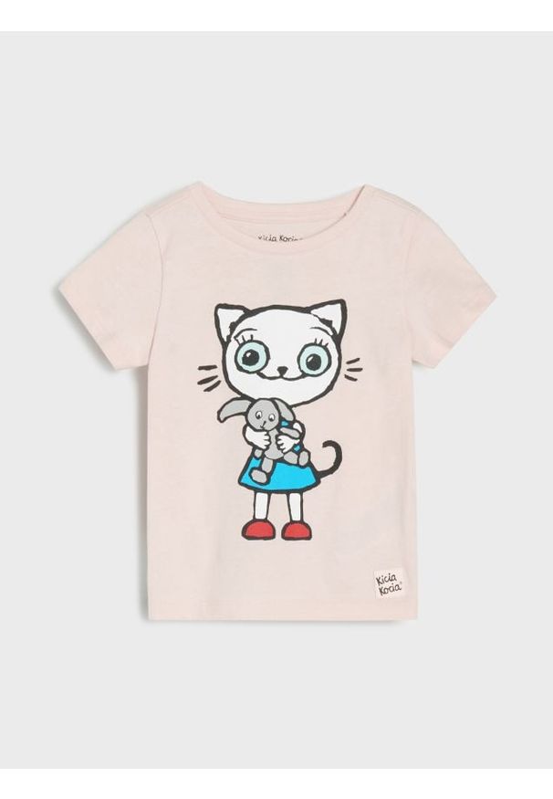 Sinsay - Koszulka Kitty Kotty - różowy. Kolor: różowy