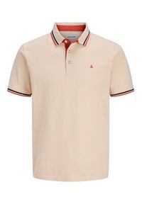 Jack & Jones Polo Paulos 12136668 Pomarańczowy jasny Regular Fit. Typ kołnierza: polo. Kolor: pomarańczowy. Materiał: bawełna #6
