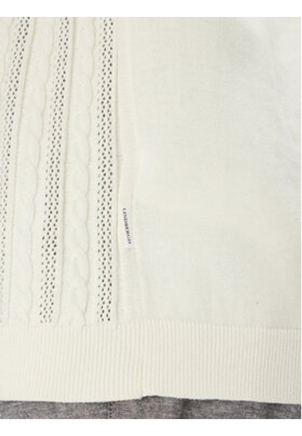 Lindbergh Sweter 30-804115 Écru Slim Fit. Materiał: bawełna