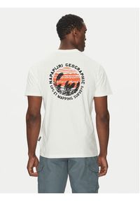 Napapijri T-Shirt S-Vignoni NP0A4ILX Écru Regular Fit. Materiał: bawełna #3