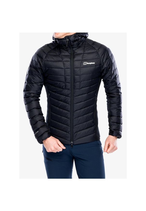 Kurtka puchowa męska Berghaus Tephra Stretch Reflect 2.0 Hoody. Kolor: czarny. Materiał: puch. Sport: turystyka piesza