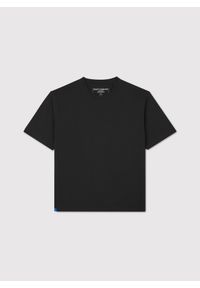 Pako Lorente - PAKO LORENTE - Czarny t-shirt oversize. Okazja: na co dzień. Kolor: czarny, brązowy, biały. Materiał: bawełna. Styl: casual #2