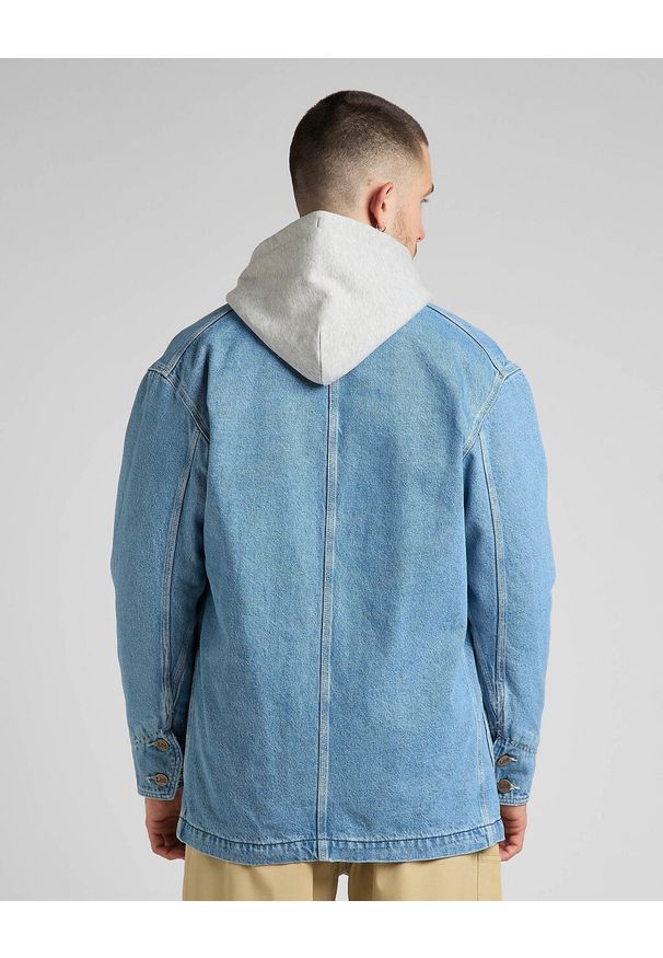 Lee - LEE LOOSE LOCO JACKET MĘSKA KURTKA JEANSOWA VINTAGE STONE L88SGAGI 112326386. Materiał: jeans. Styl: vintage