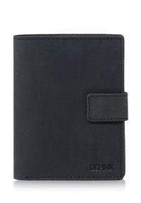 Ochnik - Czarny skórzany portfel męski PORMS-0543-99(W23). Kolor: czarny. Materiał: skóra #1