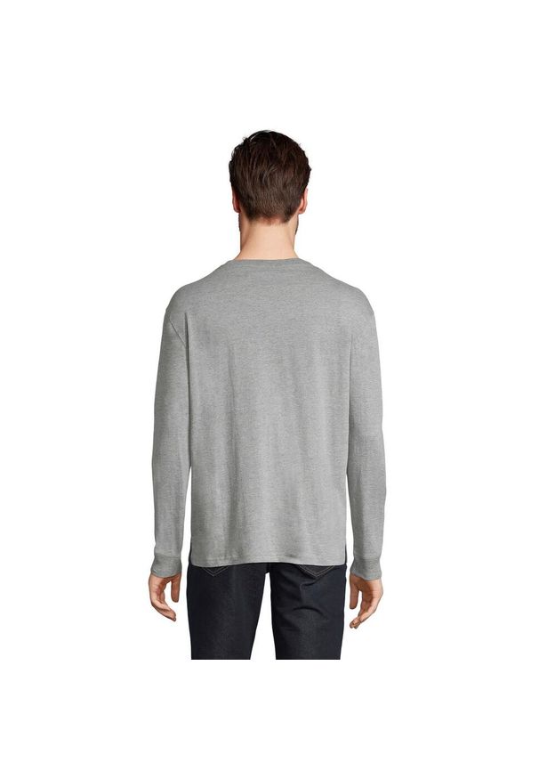 SOL'S - Koszulka Z Długim Rękawem Pioneer Melange Unisex Dla Dorosłych. Kolor: szary. Długość rękawa: długi rękaw. Długość: długie