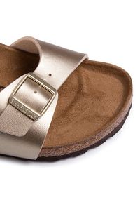 Birkenstock Klapki Madrid Bs 1016107 Złoty. Kolor: złoty. Materiał: skóra