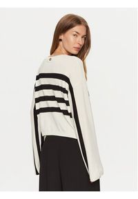 TwinSet - TWINSET Sweter 241TE3020 Biały Regular Fit. Kolor: biały. Materiał: syntetyk, wiskoza