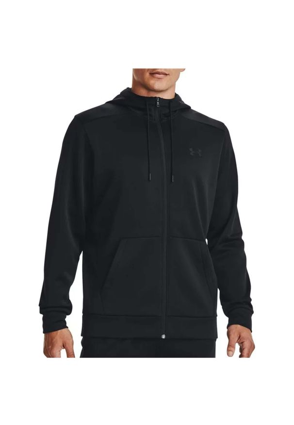 Bluza męska Under Armour Armour Fleece Full-Zip Hoodie. Kolor: czarny. Sport: fitness