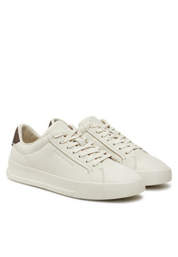 TOMMY HILFIGER - Tommy Hilfiger Sneakersy Th Court Best Tumbled Lth FM0FM05324 Beżowy. Kolor: beżowy. Materiał: skóra