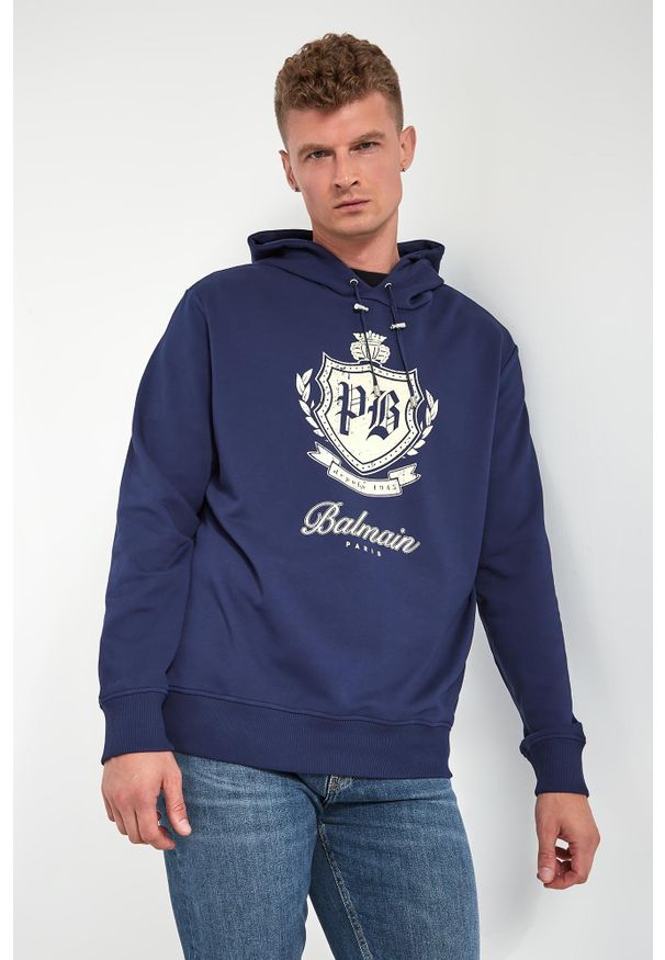 Balmain - Bluza męska z kapturem BALMAIN. Typ kołnierza: kaptur