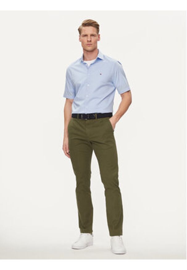 TOMMY HILFIGER - Tommy Hilfiger Koszula Core MW0MW34626 Błękitny Regular Fit. Kolor: niebieski. Materiał: bawełna