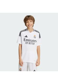 Adidas - Koszulka Real Madrid 24/25 Home Kids. Kolor: biały. Materiał: materiał. Sport: piłka nożna