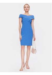 Lauren Ralph Lauren Sukienka koktajlowa 253855241005 Niebieski Regular Fit. Kolor: niebieski. Materiał: syntetyk. Styl: wizytowy #5