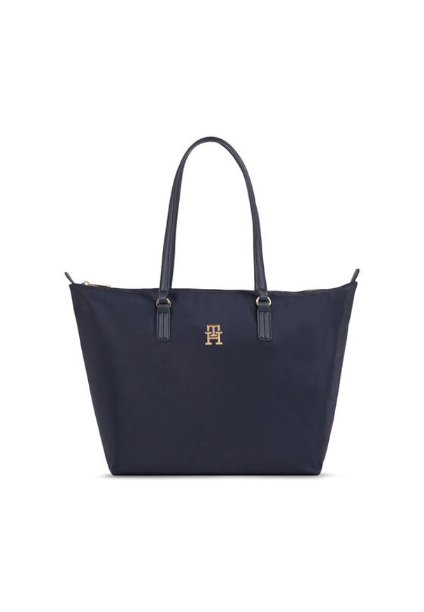 TOMMY HILFIGER - Tommy Hilfiger Torebka Poppy Th Tote AW0AW15639 Granatowy. Kolor: niebieski