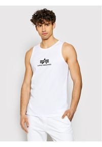 Alpha Industries Tank top Basic 126566 Biały Regular Fit. Kolor: biały. Materiał: bawełna