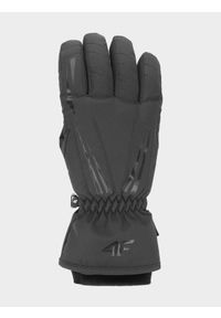 4f - Rękawice narciarskie damskie. Kolor: czarny. Materiał: materiał, syntetyk. Technologia: Thinsulate. Sezon: zima. Sport: narciarstwo #1