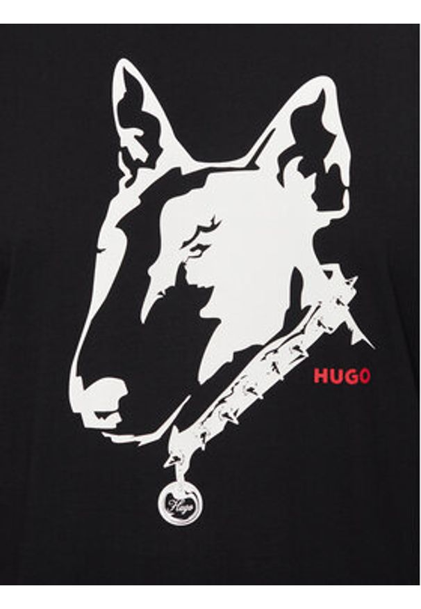 Hugo T-Shirt Dammock 50504916 Czarny Regular Fit. Kolor: czarny. Materiał: bawełna