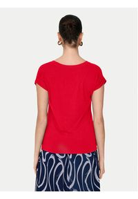 only - ONLY T-Shirt Rilla 15315776 Czerwony Regular Fit. Kolor: czerwony. Materiał: wiskoza #4