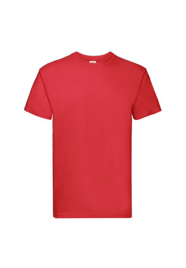 FRUIT OF THE LOOM - Koszulka Unisex Dla Dorosłych Super Premium. Kolor: czerwony