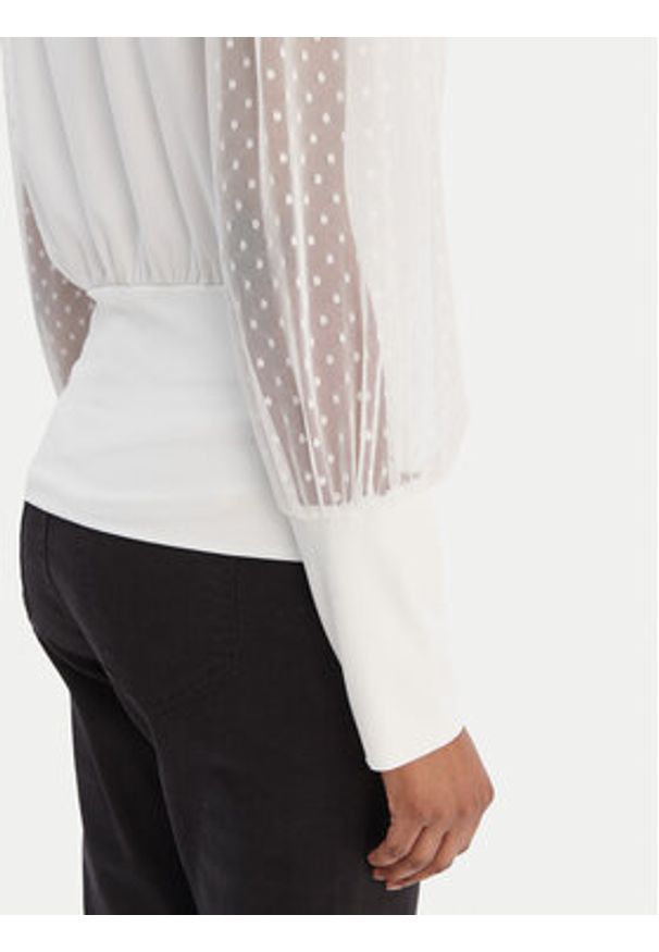 Morgan Bluzka 251-TAGADO Biały Regular Fit. Kolor: biały. Materiał: syntetyk