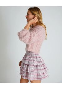 LOVE SHACK FANCY - Krótka spódnica Brynlee. Kolor: różowy, wielokolorowy, fioletowy. Materiał: materiał. Długość: krótkie. Styl: klasyczny